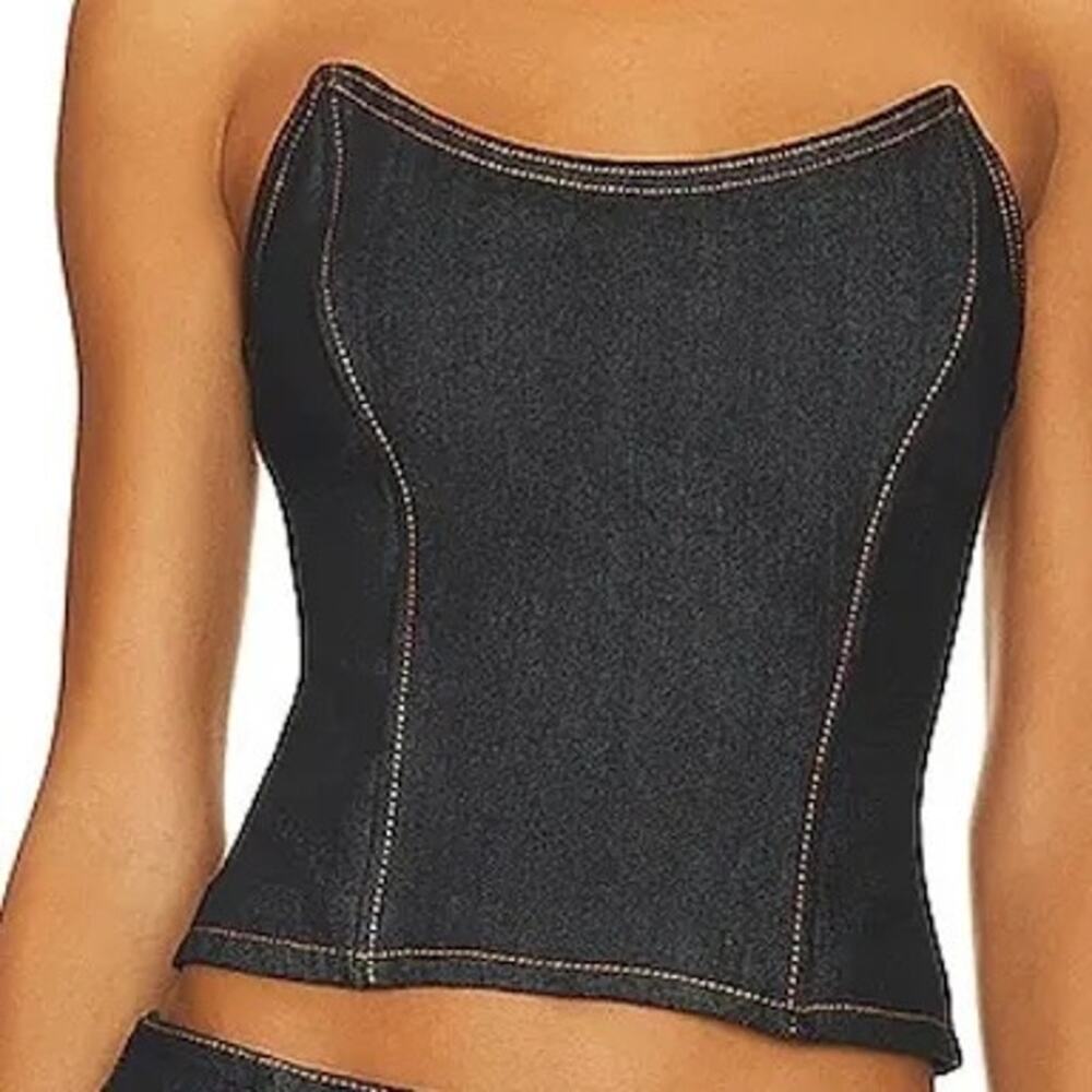 Retrofete Allie Strapeless Denim Top Size XS NWOT